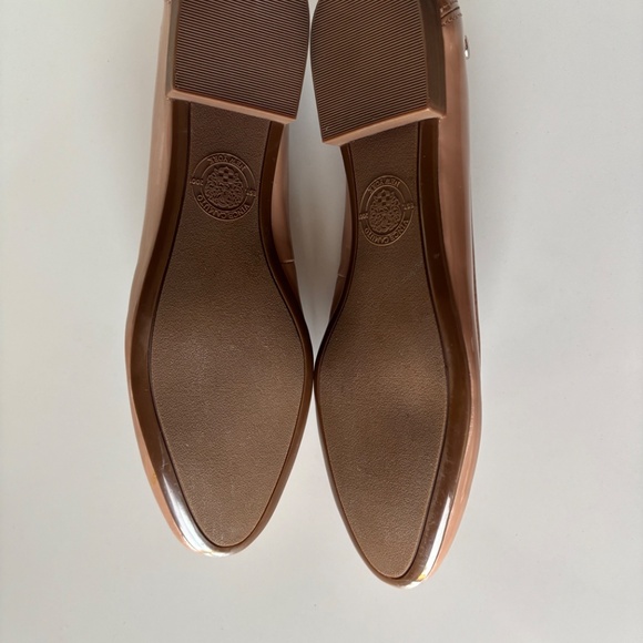 Vince Camuto Patent Ballet Flat Flats Tan Size 5 - Picture 2 of 6